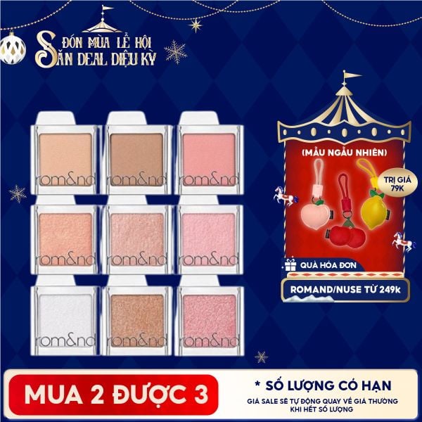  Phấn Mắt Romand Bền Màu, Đa Dạng Slide In Single 1.8g 