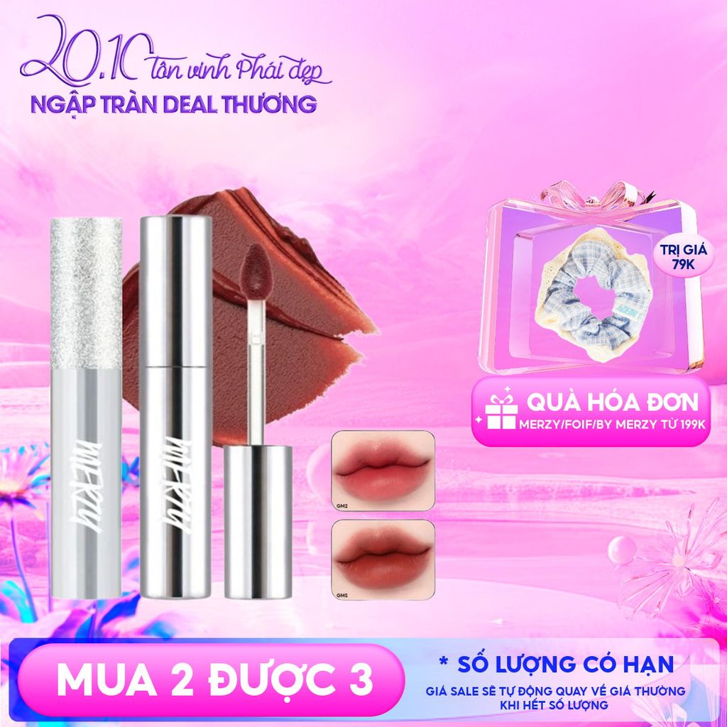 [Merzy Glam Vỏ Bạc] Son Kem Lì Mềm Mịn, Lâu Trôi Merzy The Glam Mellow Tint 4g