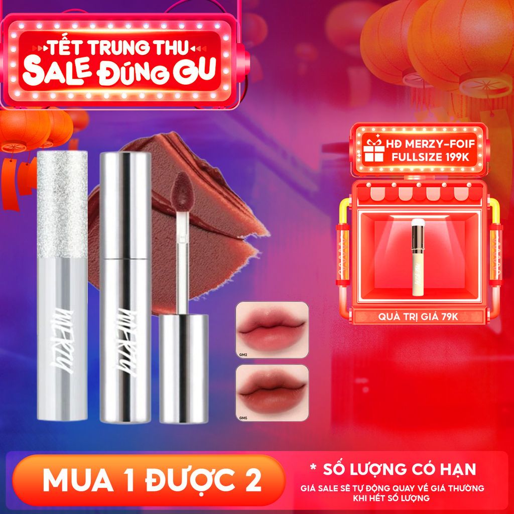 [Merzy Glam Vỏ Bạc] Son Kem Lì Mềm Mịn, Lâu Trôi Merzy The Glam Mellow Tint 4g