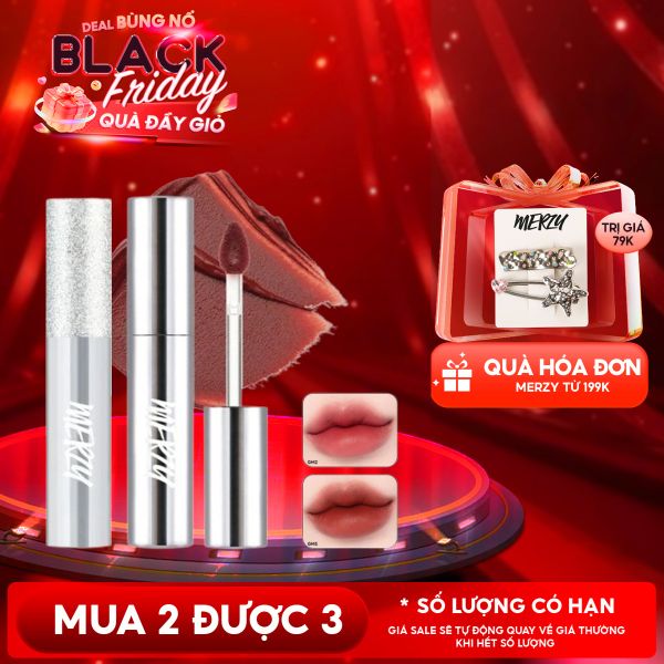  [Merzy Glam Vỏ Bạc] Son Kem Lì Mềm Mịn, Lâu Trôi Merzy The Glam Mellow Tint 4g 