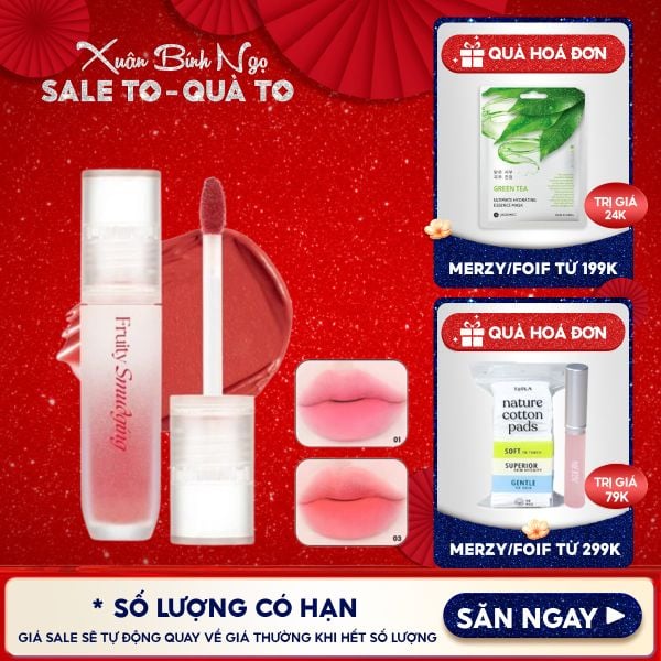  Son Kem Lì Merzy Mịn Mượt Fruity Smudging Velvet Tint 3.5g 