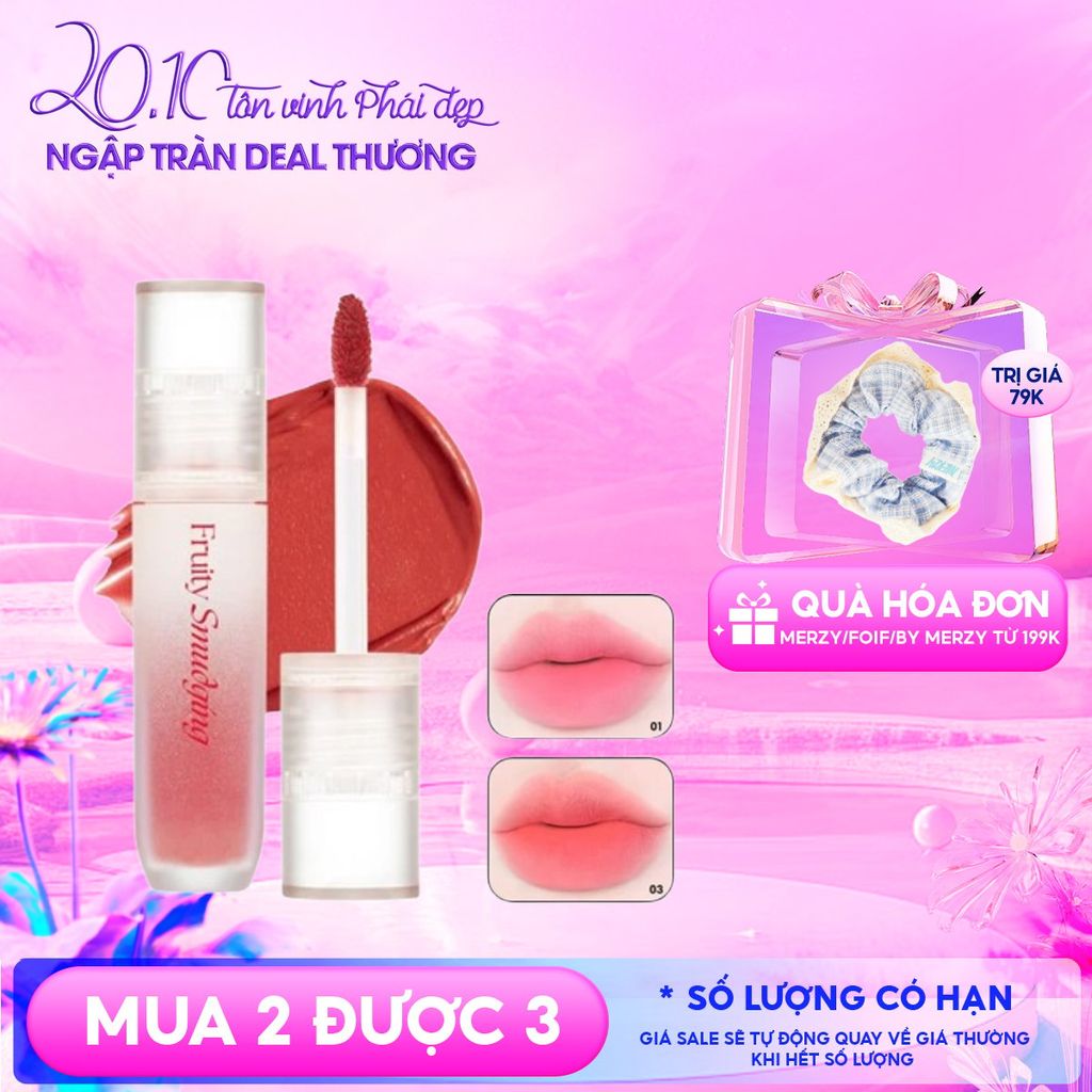 Son Kem Lì Merzy Mịn Mượt Fruity Smudging Velvet Tint 3.5g