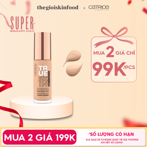 Kem Nền Cấp Ẩm 24H Catrice True Skin Hydrating Foundation