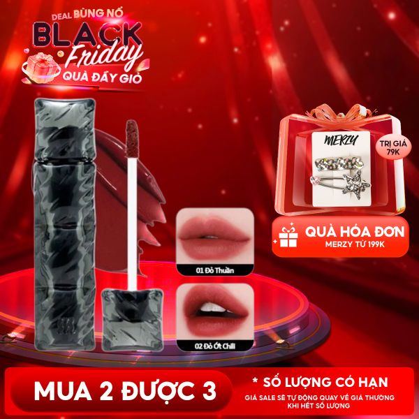  [NEW][V6 PUFFER][SON PHAO] Son Kem Lì Merzy Bền Màu, Lâu Trôi Puffer Velvet Tint 3.7g 