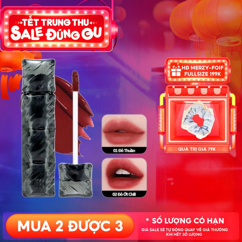 [NEW][V6 PUFFER][SON PHAO] Son Kem Lì Merzy Bền Màu, Lâu Trôi Puffer Velvet Tint 3.7g