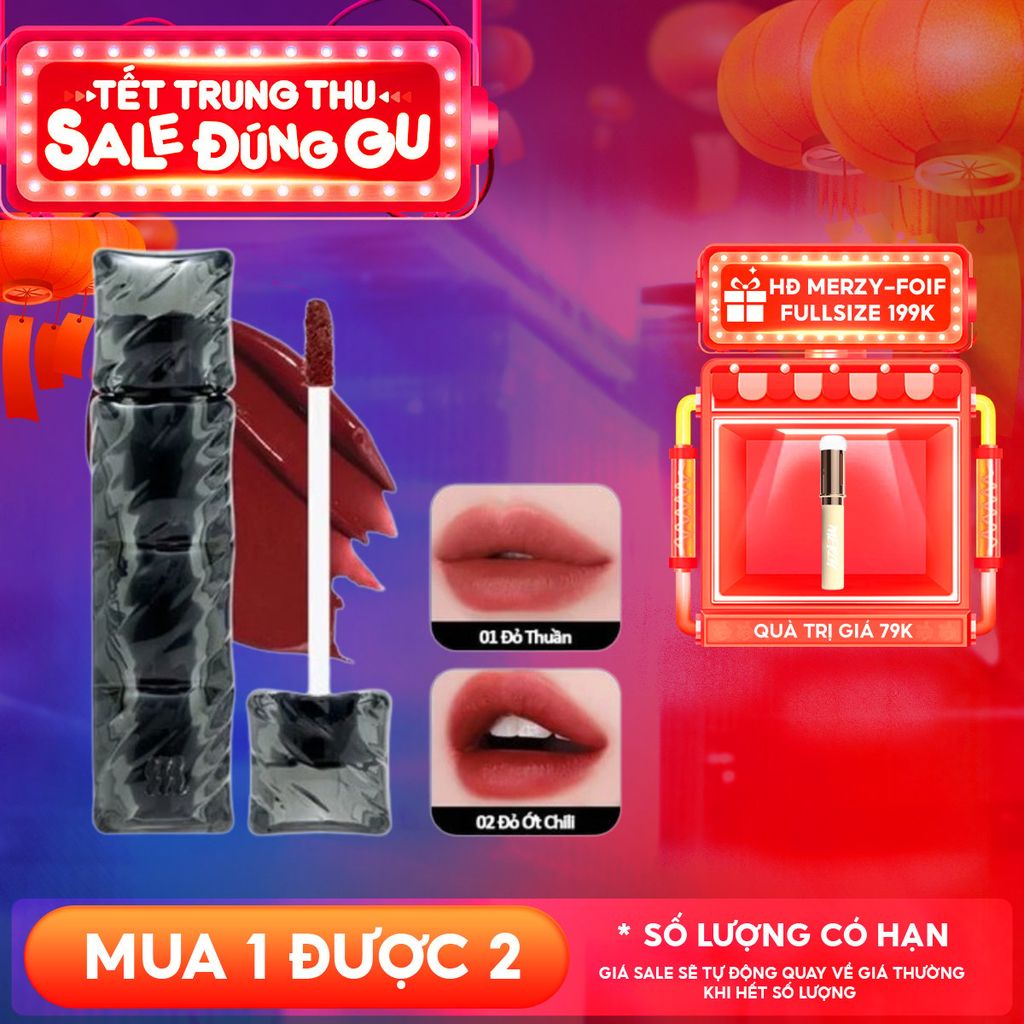 [NEW][V6 PUFFER][SON PHAO] Son Kem Lì Merzy Bền Màu, Lâu Trôi Puffer Velvet Tint 3.7g