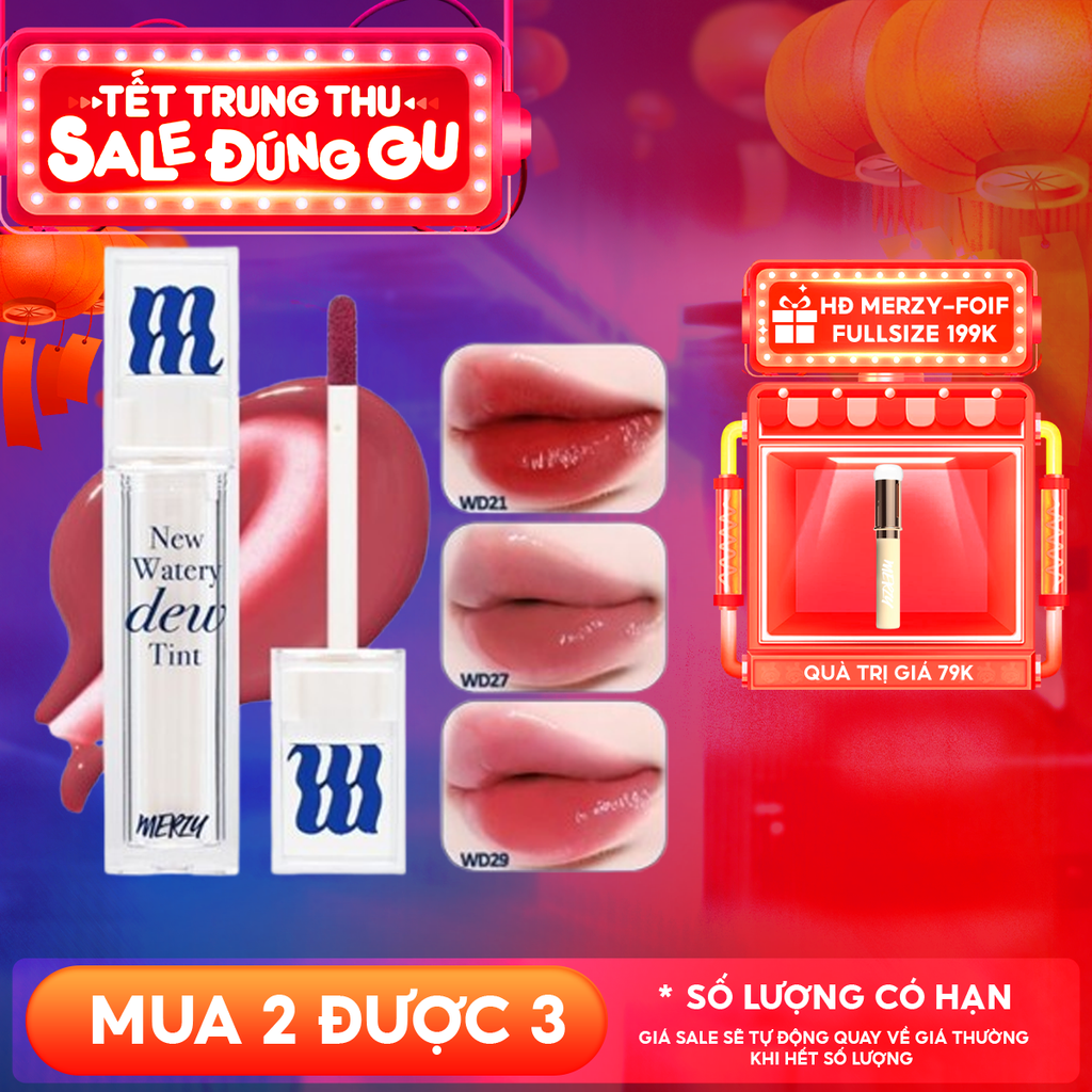 [New Dew] Son Tint Bóng Merzy Dạng Thạch, Bền Màu, Lâu Trôi Merzy New Watery Dew Tint 4g
