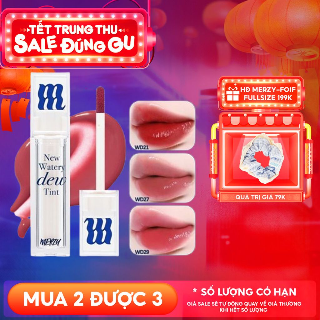 [New Dew] Son Tint Bóng Merzy Dạng Thạch, Bền Màu, Lâu Trôi Merzy New Watery Dew Tint 4g