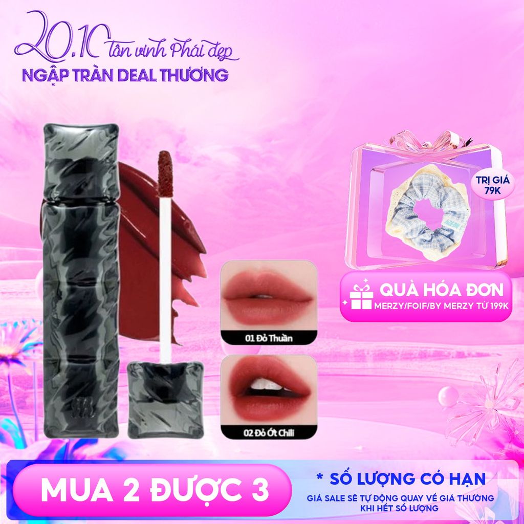 [NEW][V6 PUFFER][SON PHAO] Son Kem Lì Merzy Bền Màu, Lâu Trôi Puffer Velvet Tint 3.7g