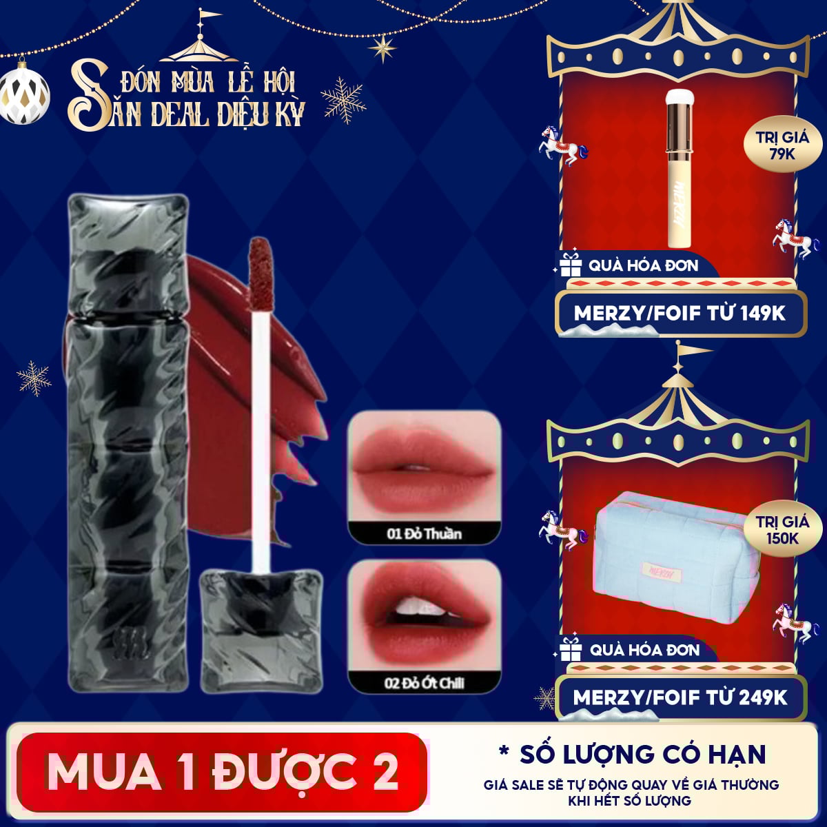 NEW V6 PUFFER SON PHAO Son Kem Lì Merzy Bền Màu, Lâu Trôi Puffer Velvet Tint 3.7g