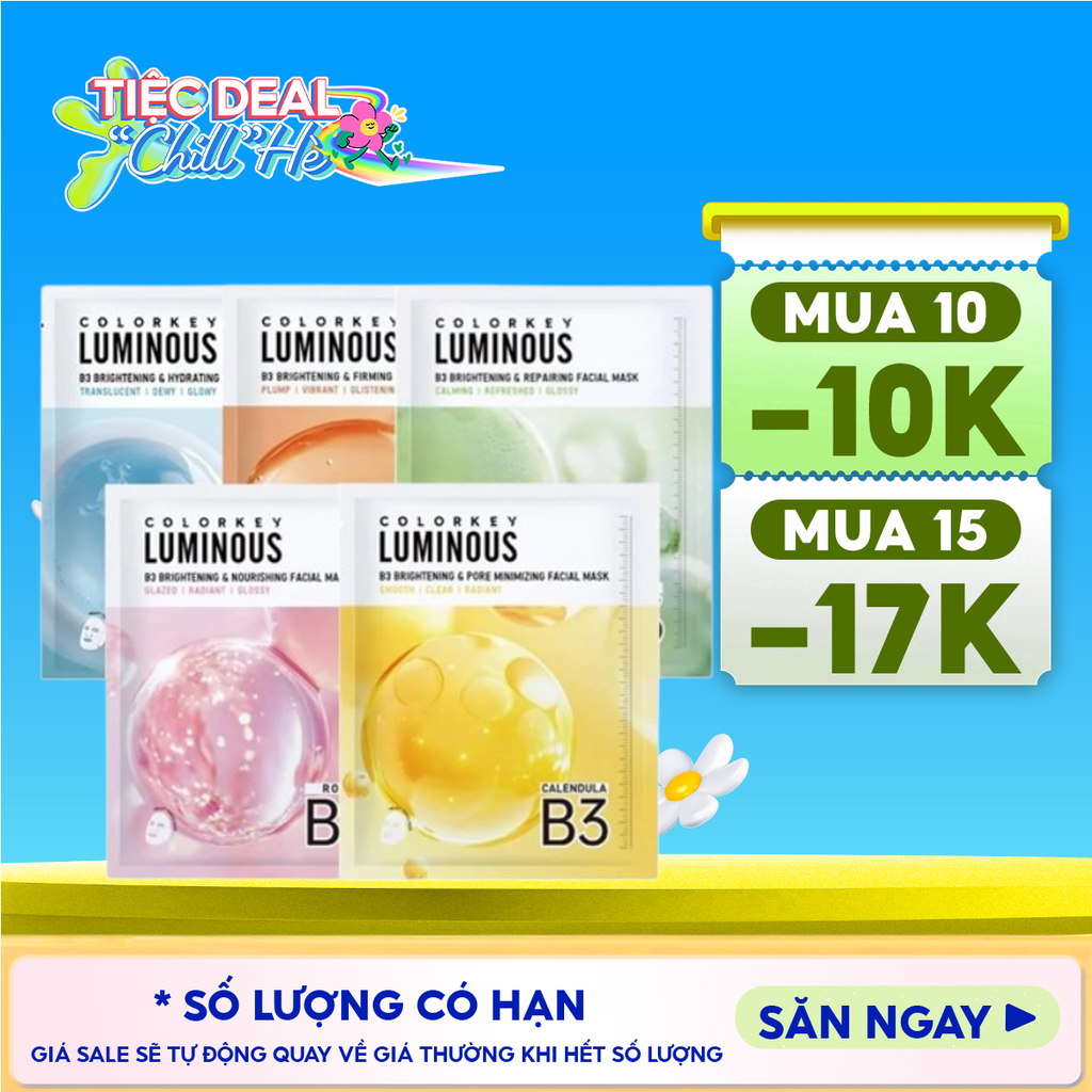 Mặt Nạ Colorkey B3 Hỗ Trợ Dưỡng Sáng Da Luminous B3 Brightening Facial Mask 30ml