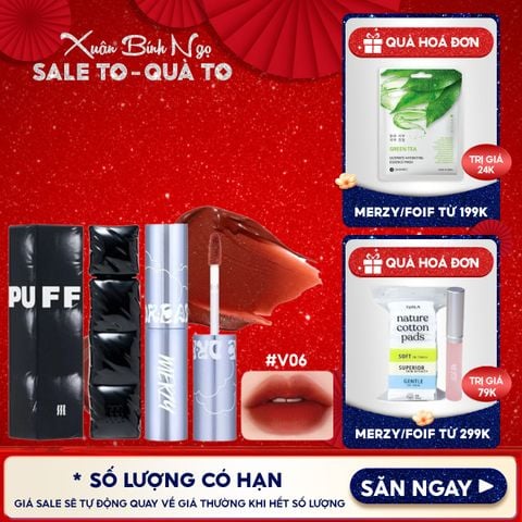 [NEW][V6 PUFFER] Son Kem Lì Merzy Bền Màu, Lâu Trôi The First Velvet Tint