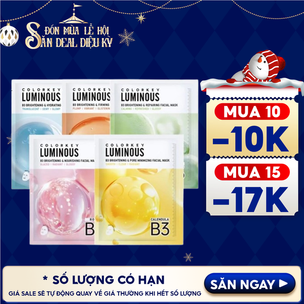  Mặt Nạ Colorkey B3 Hỗ Trợ Dưỡng Sáng Da Luminous B3 Brightening Facial Mask 30ml 