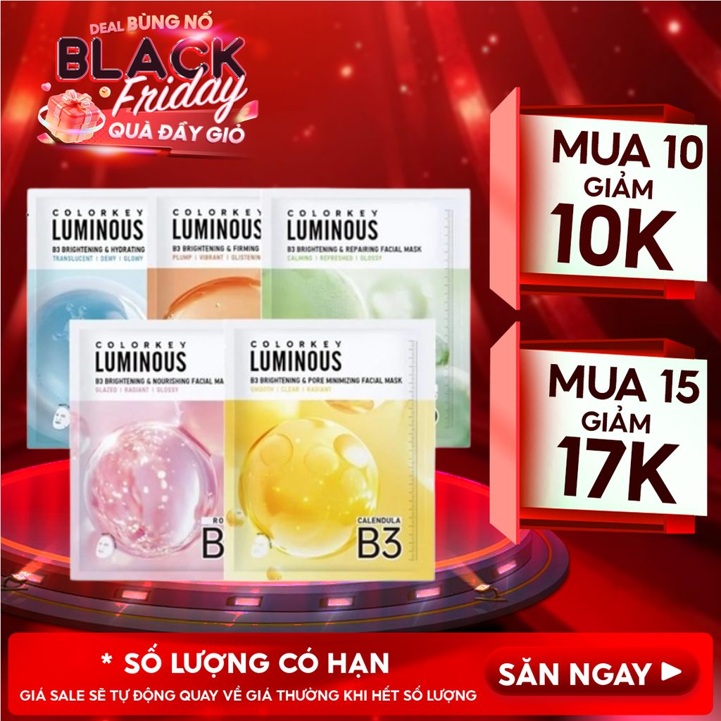 Mặt Nạ Colorkey B3 Hỗ Trợ Dưỡng Sáng Da Luminous B3 Brightening Facial Mask 30ml