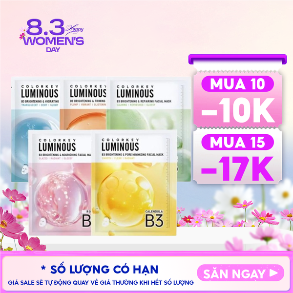  Mặt Nạ Colorkey B3 Hỗ Trợ Dưỡng Sáng Da Luminous B3 Brightening Facial Mask 30ml 