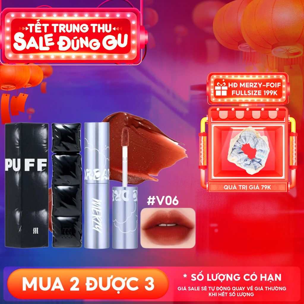 [NEW][V6 PUFFER] Son Kem Lì Merzy Bền Màu, Lâu Trôi The First Velvet Tint