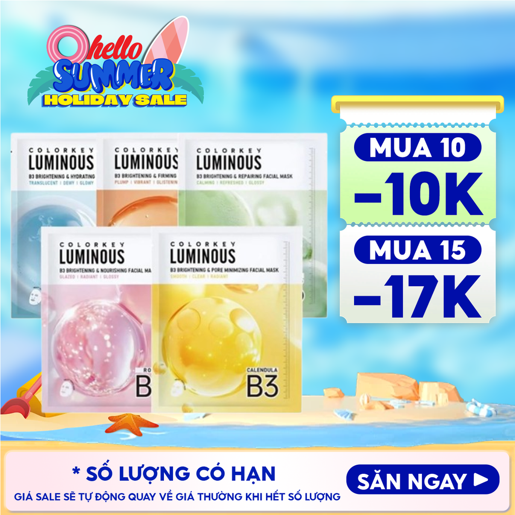 Mặt Nạ Colorkey B3 Hỗ Trợ Dưỡng Sáng Da Luminous B3 Brightening Facial Mask 30ml