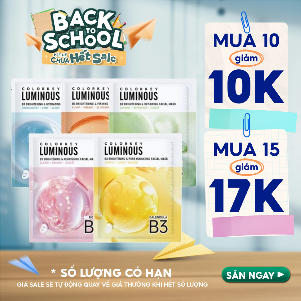 Mặt Nạ Colorkey B3 Hỗ Trợ Dưỡng Sáng Da Luminous B3 Brightening Facial Mask 30ml