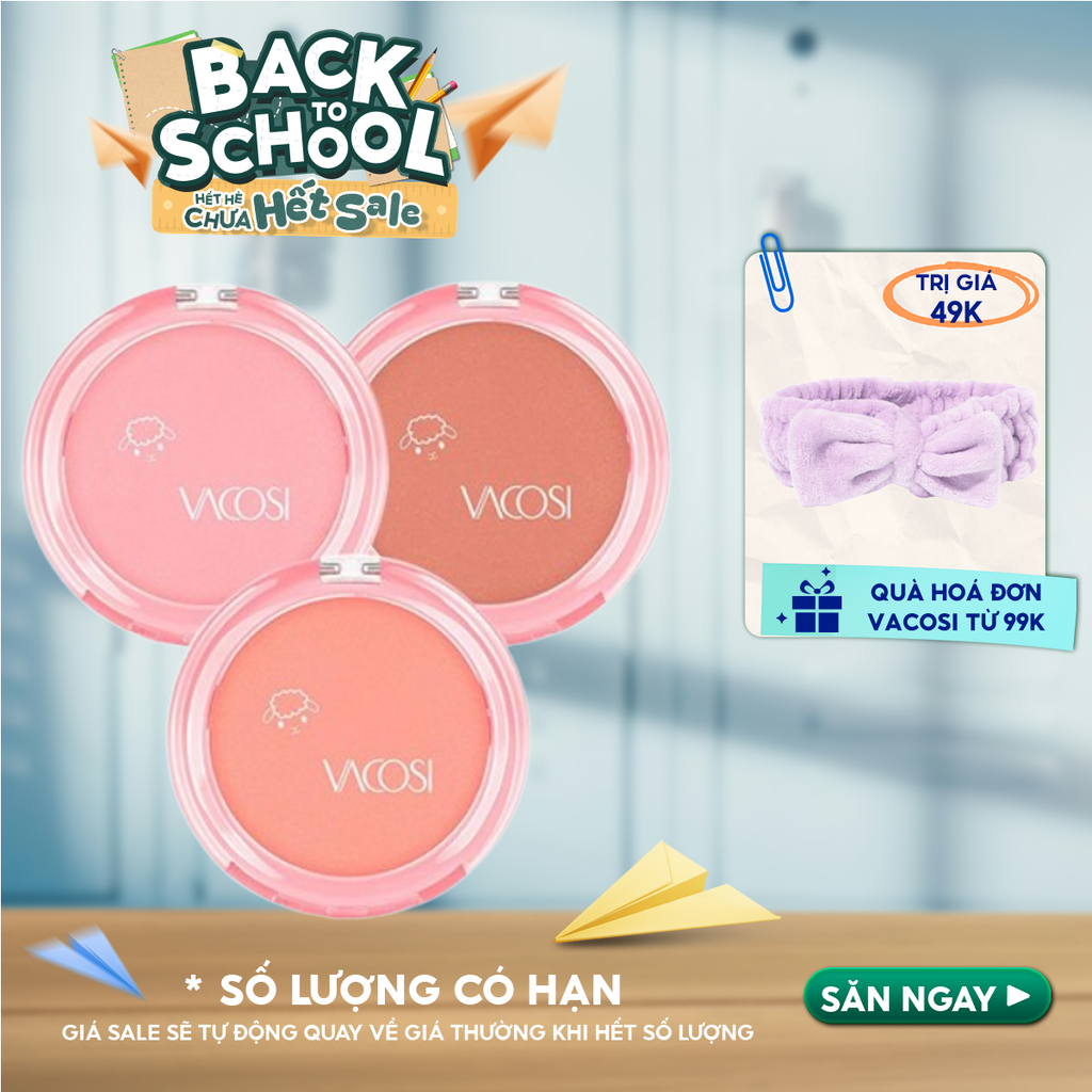 Phấn Má Hồng Vacosi Bền Màu Natural Studio Lolipop Blush Powder 7.3g