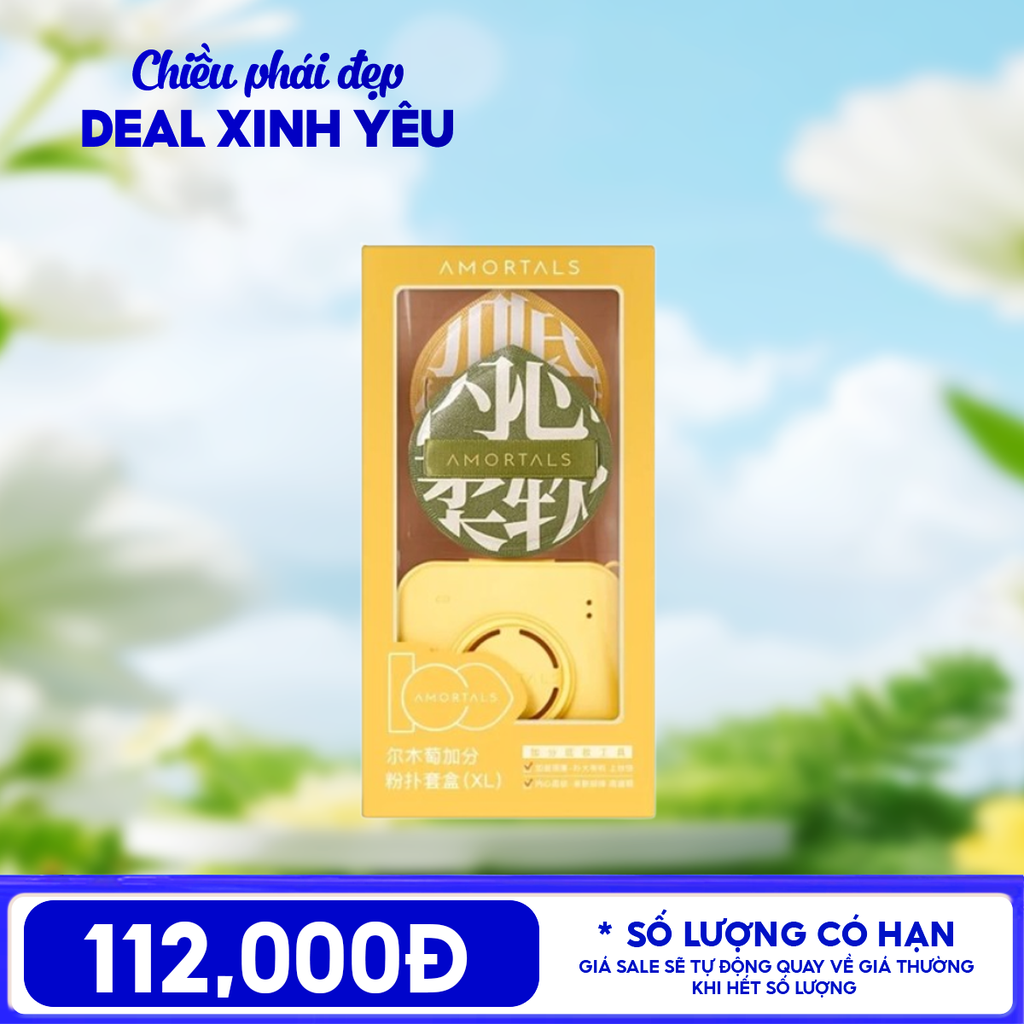 Set 2 Bông Mút Trang Điểm Amortals Powder Puff