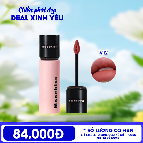  Son Kem Bùn Lì Mịn, Lâu Trôi Mooekiss Velvet Lip Mud 