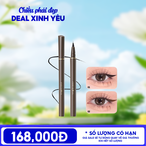  Bút Kẻ Mắt Nước Judydoll Siêu Mảnh, Lâu Trôi, Chống Thấm Nước Slim Liquid Eyeliner 0.4g - 01 Black 
