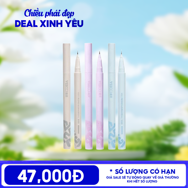  Bút Kẻ Mắt VEECCI Lâu Trôi, Không Thấm Nước Vivid Color Eyeliner Pen 0.6ml 