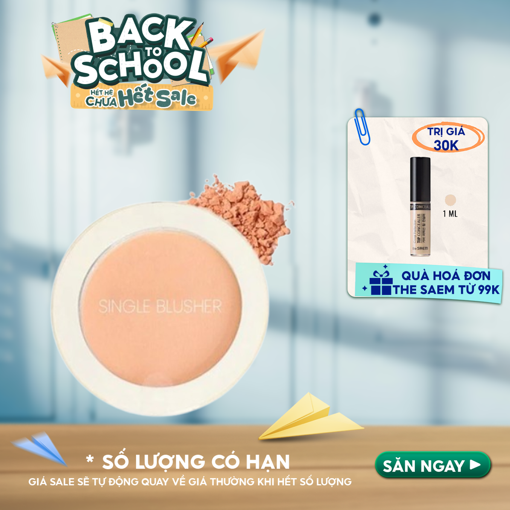 Phấn Má Hồng The Saem Hàn Quốc Xinh Xắn Saemmul Single Blusher 5g