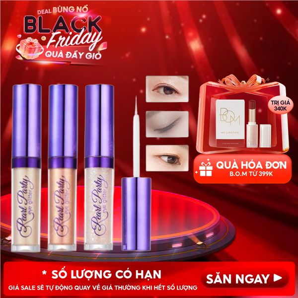  Gel Nhũ Mắt B.O.M Xinh Lung Linh Pearl Party Eye Glitter 3.5g 