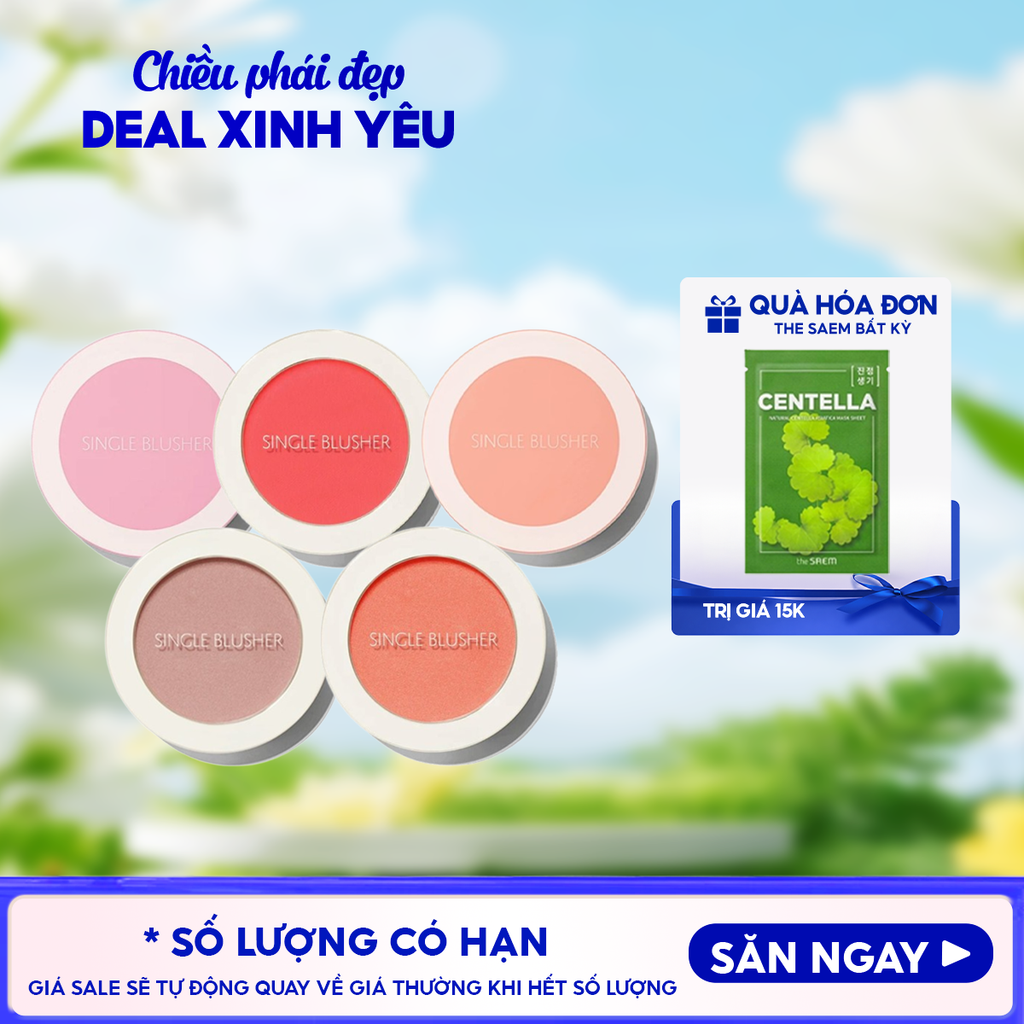 Phấn Má Hồng The Saem Hàn Quốc Xinh Xắn Saemmul Single Blusher 5g