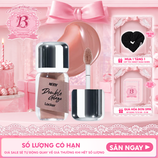  Son Bóng Merzy Khóa Màu 2 Lớp Double Glaze Locker 3.8g 