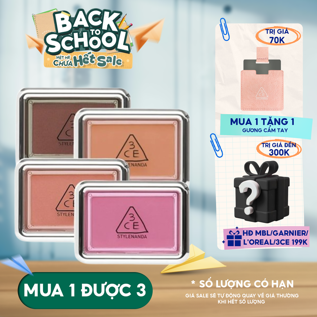 Phấn Má Hồng 3CE Bền Màu New Take Blusher 4.5g