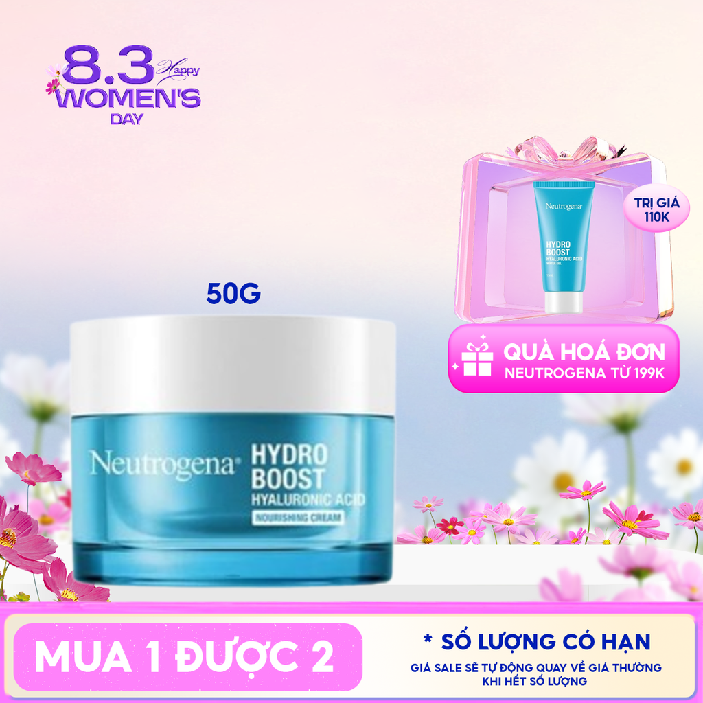 Kem Dưỡng Ẩm Neutrogena Cấp Nước Giúp Da Mịn Màng Dành Cho Da Khô Hydro Boost Nourishing Gel Cream 50g