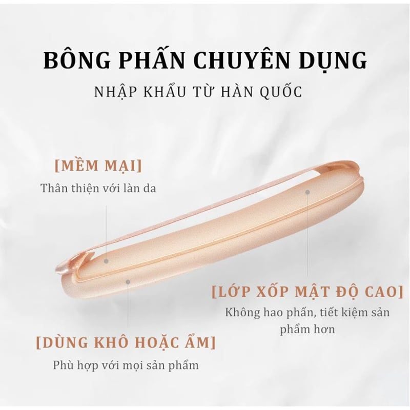 [Set 2 Lõi] Phấn Nước Hexze Lâu Trôi, Mỏng Nhẹ Brightening Longlasting Cushion Foundation 15gx2