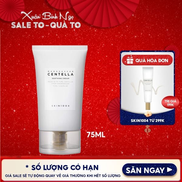  Kem Dưỡng Skin1004 Làm Dịu Da Chiết Xuất Rau Má Madagascar Centella Soothing Cream 75ml 