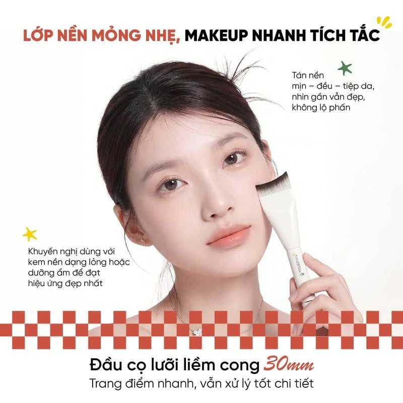 Cọ Tán Nền Hình Lưỡi Liềm Amortals Effortless Application Crescent Foundation Brush