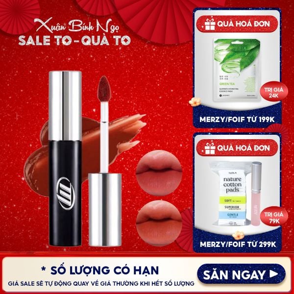  [NEW BY AI] Son Kem Lì Merzy Mịn Mượt Nhẹ Môi, Bền Màu Cyber Mellow Tint 