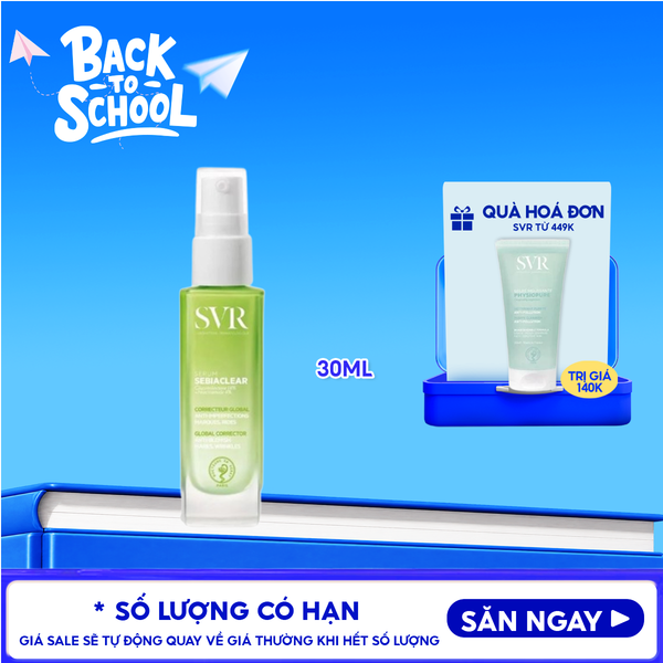  Serum SVR Hỗ Trợ Giảm Mụn, Làm Mờ Thâm Sạm Và Mềm Mịn Da SVR Sebiaclear Serum 30ml 