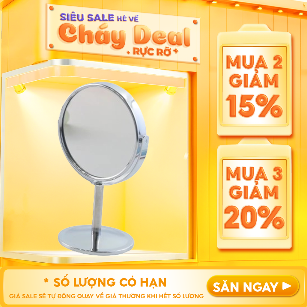 [NHẬP KHẨU] Gương Trang Điểm Để Bàn Xoay 360 TOOLA