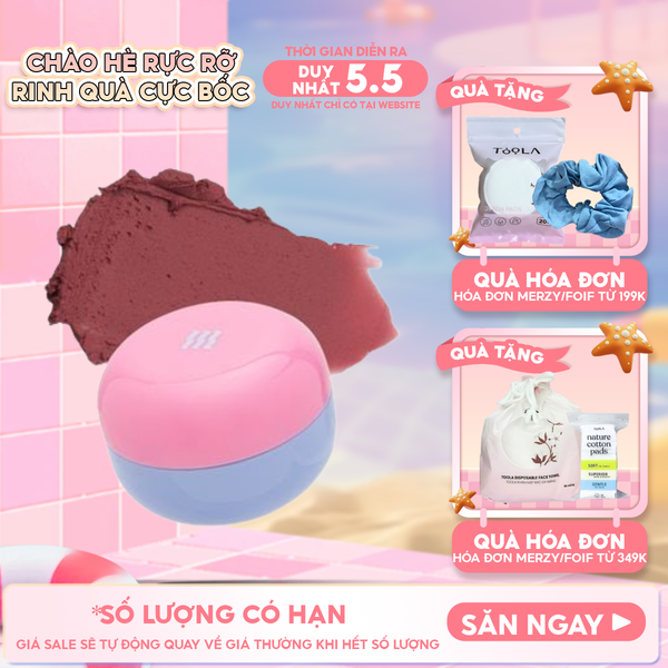  Son Kem Bùn Merzy Kiêm Má Hồng Mờ Lì, Mịn Mượt Như Bơ Dạng Hũ Blurry Lip Mousse 6g 