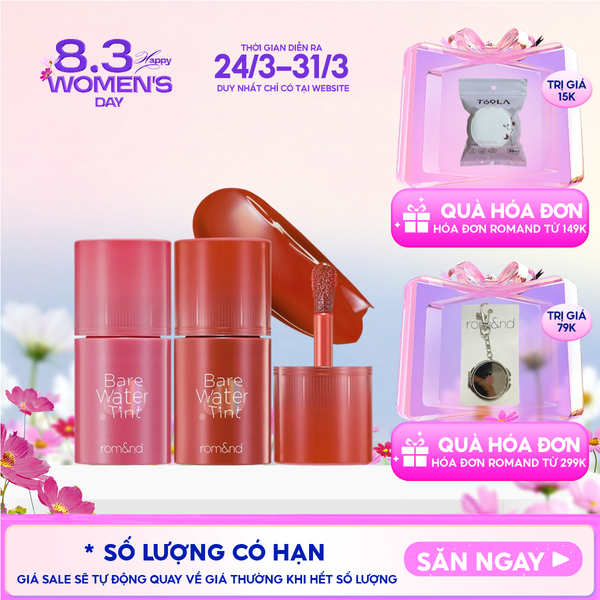  Son Tint Romand Lâu Trôi, Căng Mọng Bare Water Tint 
