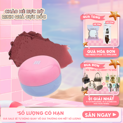 Son Kem Bùn Merzy Kiêm Má Hồng Mờ Lì, Mịn Mượt Như Bơ Dạng Hũ Blurry Lip Mousse 6g