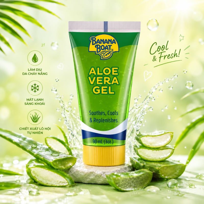 Gel Dưỡng Ẩm Banana Boat Chiết Xuất Lô Hội Cấp Ẩm, Làm Dịu Da Aloe Vera Gel