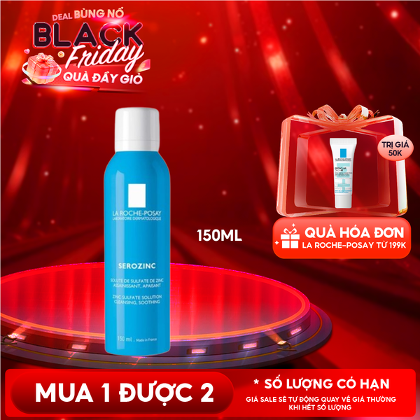  Xịt Khoáng La Roche-Posay Làm Sạch Và Dịu Da Serozinc 150ml 