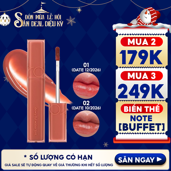  Son Tint Bóng Romand Siêu Lì Cho Đôi Môi Căng Mọng Dewyful Water Tint 5g 