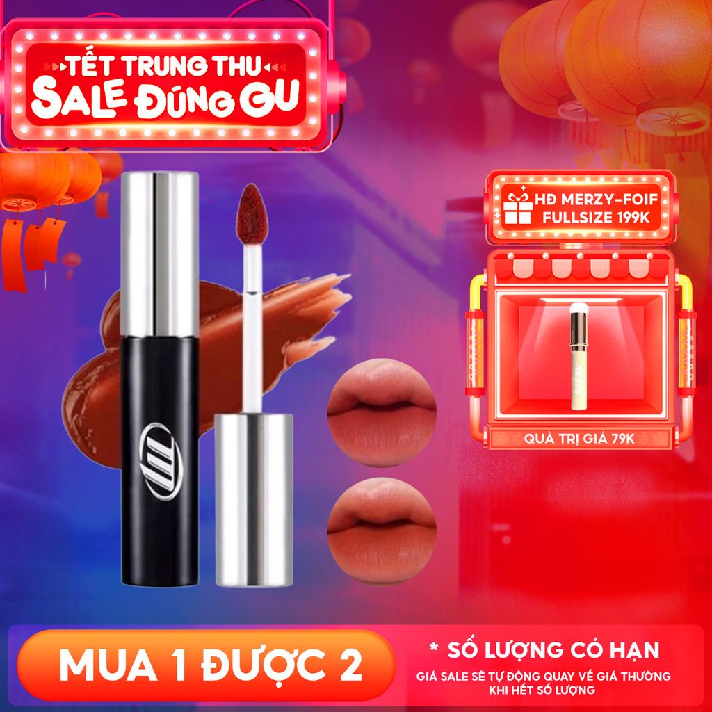 [NEW BY AI] Son Kem Lì Merzy Mịn Mượt Nhẹ Môi, Bền Màu Cyber Mellow Tint