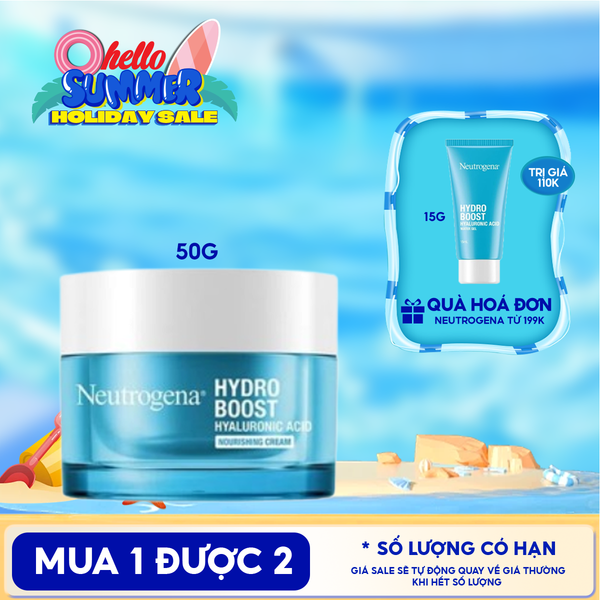  Kem Dưỡng Ẩm Neutrogena Cấp Nước Giúp Da Mịn Màng Dành Cho Da Khô Hydro Boost Nourishing Gel Cream 50g 