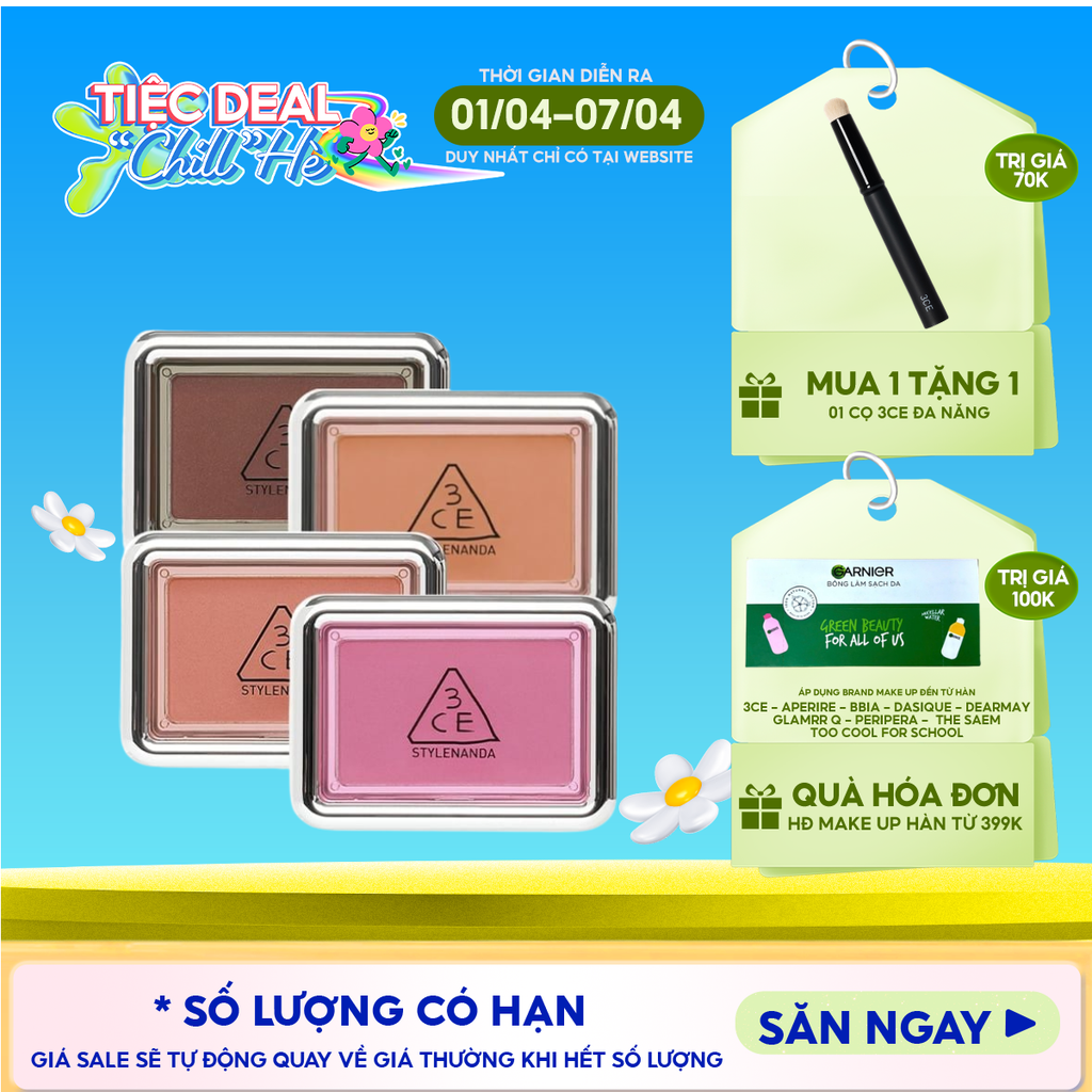 Phấn Má Hồng 3CE Bền Màu New Take Blusher 4.5g
