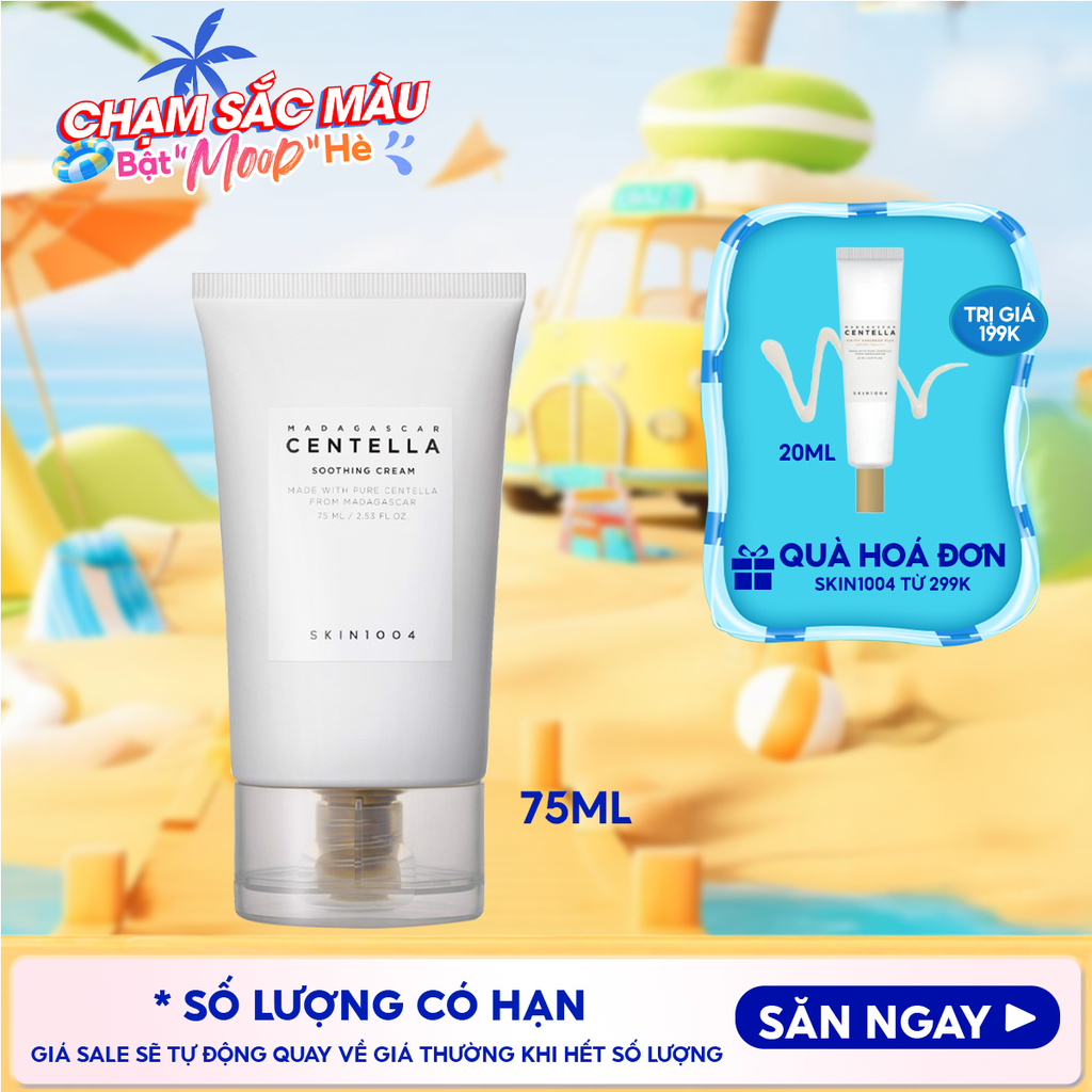 Kem Dưỡng Skin1004 Làm Dịu Da Chiết Xuất Rau Má Madagascar Centella Soothing Cream 75ml