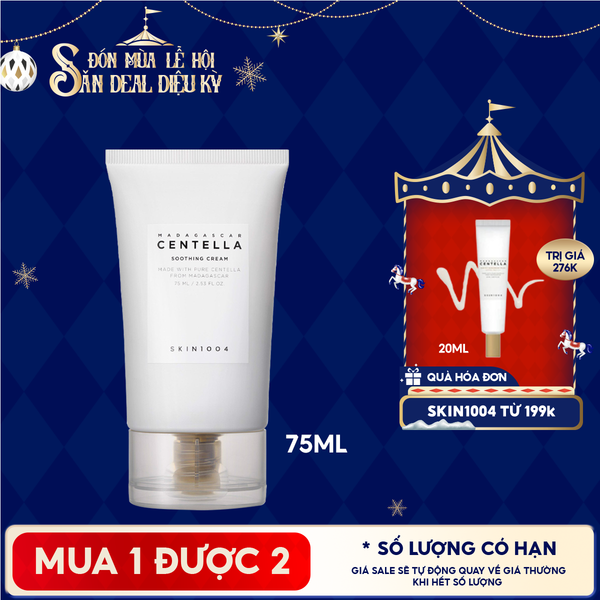  Kem Dưỡng Skin1004 Làm Dịu Da Chiết Xuất Rau Má Madagascar Centella Soothing Cream 75ml 